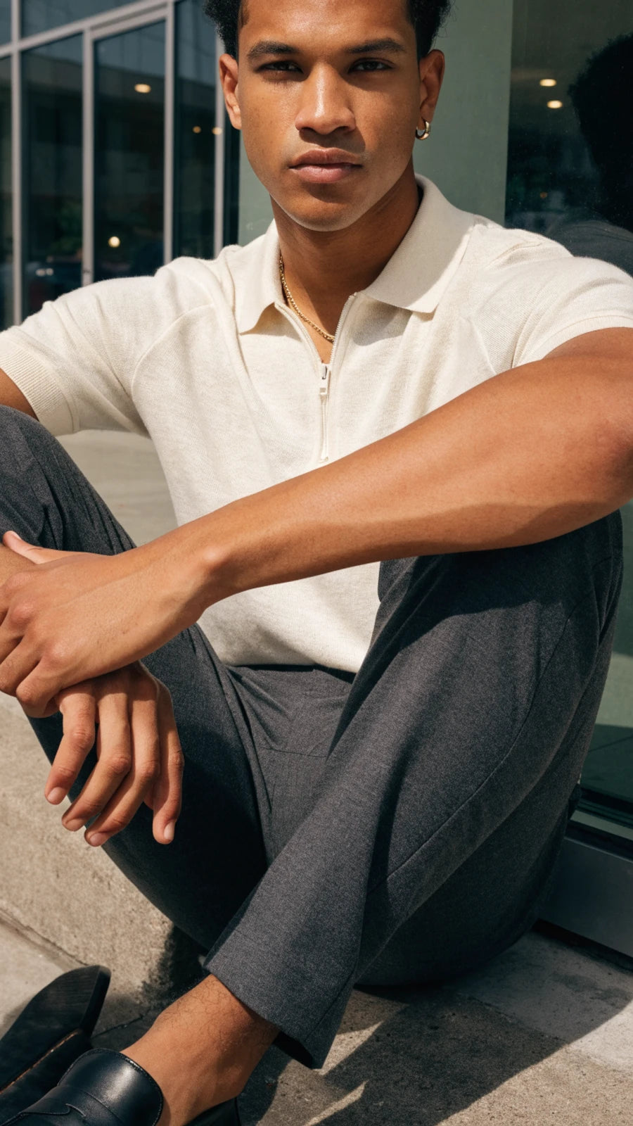 Quarter-Zip Knit Polo
